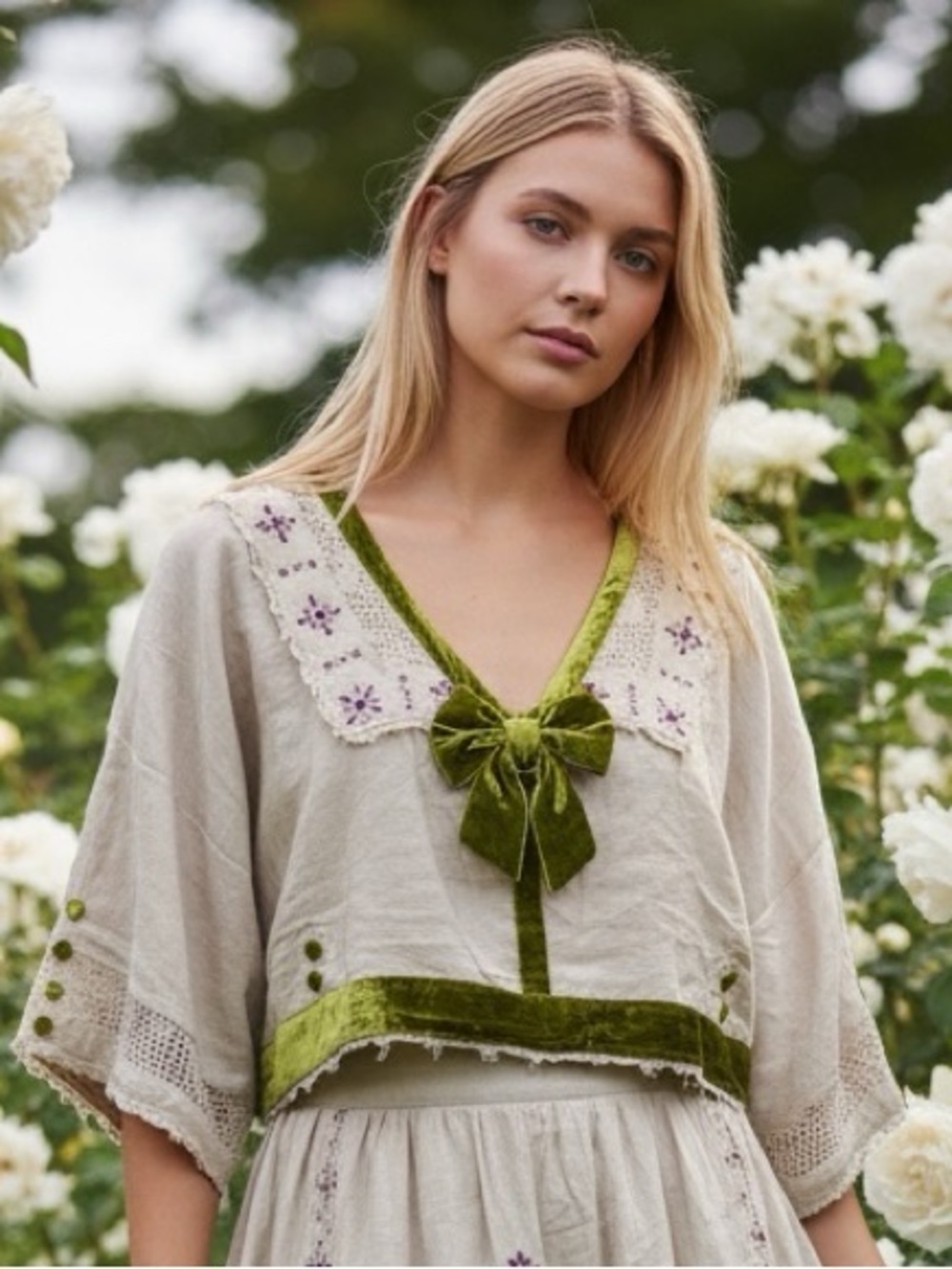 Jaded Gypsy Stitched In Dreams Edwardian Boho Velvet and Lace Trim Jacket